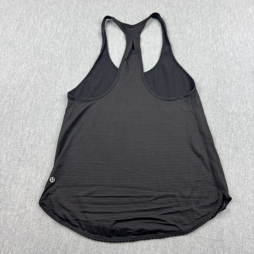 Lululemon Tank Top Womens 8 Black 105 F Singlet Performance Yoga Gym Active - Picture 8 of 9